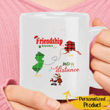 Personalized Friendship Knows No Distance Gift For Best Friends At Christmas - Dreameris