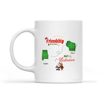 Personalized Friendship Knows No Distance Gift For Best Friends At Christmas - Dreameris