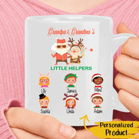 Personalized Grandpa and Grandma's Little Helpers - Standard T-Shirt Mug - Dreameris