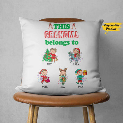 Personalized Grandma Belongs To Gift For Christmas - Pillow - Dreameris