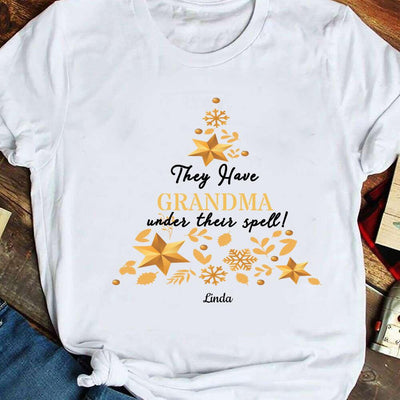 Personalized Christmas Grandma Under Their Spell Gift - Standard T-shirt - Dreameris