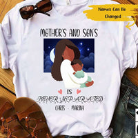 Personalized Black Family Mom And Son Lovers - Standard T-shirt - Dreameris