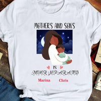 Personalized Black Family Mom And Son Lovers - Standard T-shirt - Dreameris