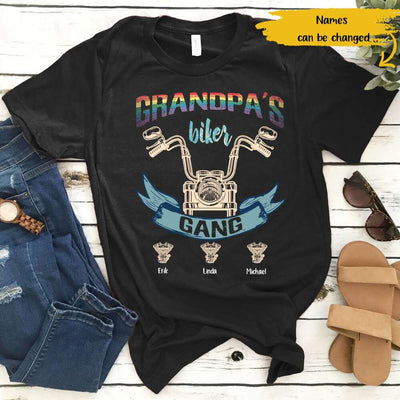 Personalized Funny Grandpa Biker Gang Retro Gift Biker Lovers - Standard T-shirt - Dreameris
