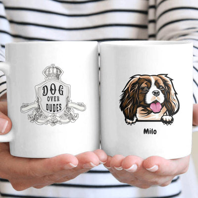 Personalized Dog Over Dudes Funny Custom Name Gift For Dog Lovers - Coffee Mug - Dreameris