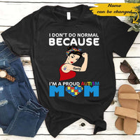 Personalized Proud Of Autism Mom Awareness Custom Name Gift For Strong Mother - Standard T-shirt Hoodie - Dreameris