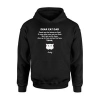 Personalized Dear Cat Dad From Cute Cat Gift For Cat Lovers Father's Day - Standard T-shirt Hoodie - Dreameris