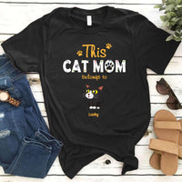 Personalized This Cat Mom Belongs To Gift For Cat Lovers Funny Custom Name - Standard T-shirt Hoodie - Dreameris