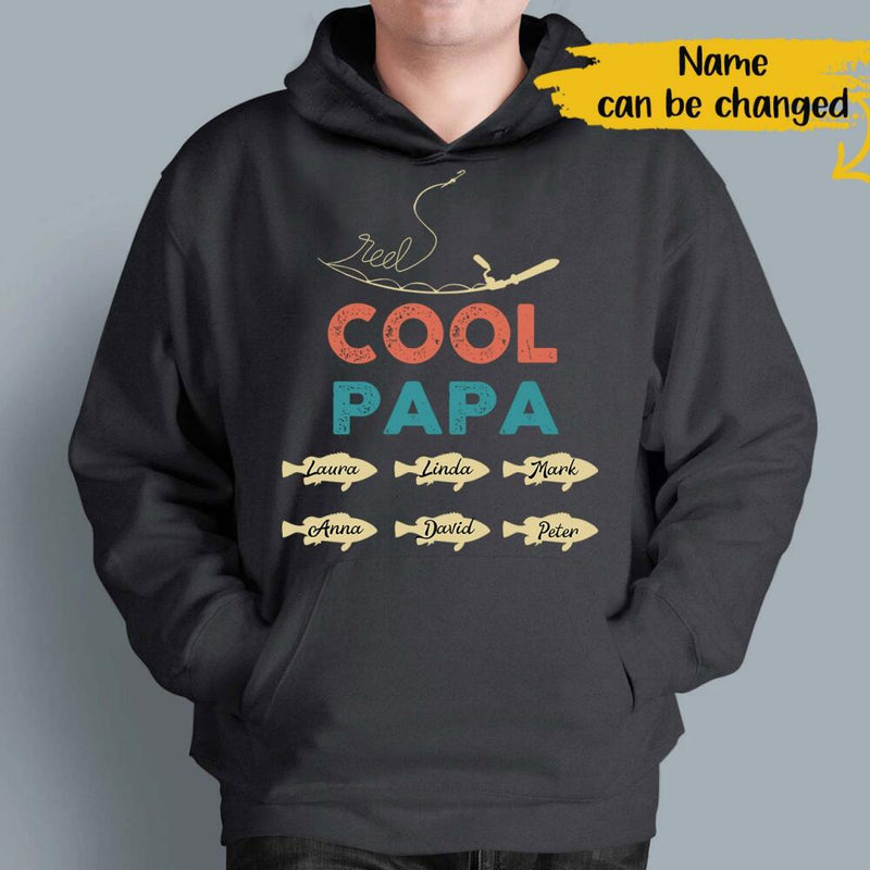 Reel Cool Grandpa or Papa Old Man, Fishing Shirt, Personalized Father's Day  Shirt