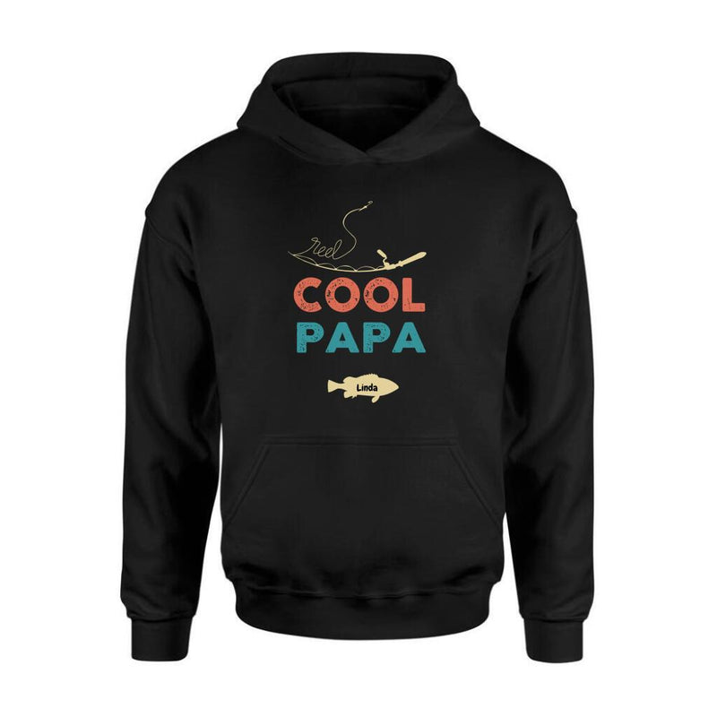 Personalized Vintage Reel Cool Papa Fishing Custom Name Gift