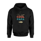 Personalized Vintage Reel Cool Papa Fishing Custom Name Gift For Dad -Standard T-shirt Hoodie - Dreameris