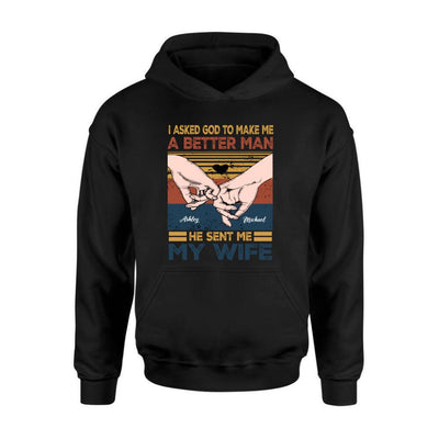 Personalized God Sent Me My Wife Gift For Couple Wedding Custom Name - Standard T-shirt Hoodie - Dreameris