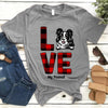 Personalized Love My Dog Patterns Gift For Dog Lovers Custom Name - Standard T-shirt - Dreameris