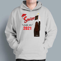 Personalized Senior Class Of 2021 Gift For Students Graduate Custom Name - Standard T-shirt Hoodie - Dreameris