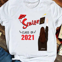 Personalized Senior Class Of 2021 Gift For Students Graduate Custom Name - Standard T-shirt Hoodie - Dreameris