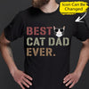 Personalized Best Cat Dad Ever Vintage Gift For Cat Lovers Father Day - Standard T-shirt Hoodie - Dreameris