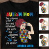 Autism Mom I Am The Storm Mental Health Awareness Strong Woman Puzzle Piece Custom Style & Name Personalized T-shirt Gift For Mom Mother's Day