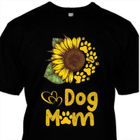 Mother's Day 2021 Sunflower Dog Mom Custom Name Personalized T-shirt Mother's Day Gift For Mom Dog Lovers