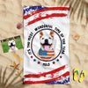 Funny It's The Most Wonderful Time Of The Year 4th Of July Gift For Dog Lovers Custom Photo Personalized Beach Towel