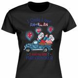 I Only Love American And My Little Firecracker Independence Car Trip Custom Name Personalized Shirt