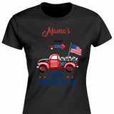 Mama's Little Firecracker Independence Day Freedom Car Flower Custom Title Personalized Shirt