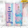 What Happens At The Beach Stays At The Beach Mermaid Summer Trip Custom Name Personalized Tumbler 20oz
