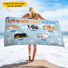 Funny Eat Beach Sleep Repeat Dog Sleeping Awesome Summer Trip Gift For Dog Lovers Custom Name Personalized Beach Towel
