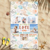 All I Need Is Love And The Beach Awesome Summer Trip Vacation Gift For Family Custom Photo Personalized Beach Towel