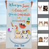 When You Swim As Cardio And You Are Comfortable With Your Beach Body Summer Trip Custom Cat Breed Personalized Beach Towel