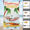 Vacation Mode Activated Funny Dog Sleeping Summer Trip Custom Icon Personalized Beach Towel