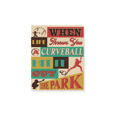Baseball lovers when life throws you a curveball hit it out of the park -Matte Canvas - Dreameris