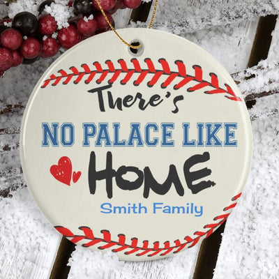 Personalized Baseball Softball Home - Circle Ornament - Dreameris