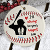 Personalized Baseball Softball Mom And Dad - Circle Ornament - Dreameris