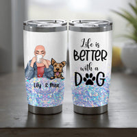 Life Is Better With A Dog Custom Design & Dog Breed Personalized Mother's Day Gift Birthday Gift For Dog Lovers Dog Mom Vagabond 20oz Tumbler Insulated Cup