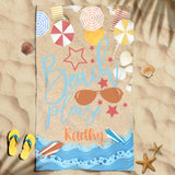 Colorful Beach Please Awesome Summer Trip Gift Ideas Custom Name Personalized Beach Towel