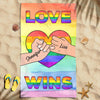 Love Wins Rainbow LBGTQ Right Pride Gay Lesbian Gift Ideas Summer Custom Name Personalized Beach Towel
