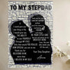 To My Stepdad Letter From Step Daughter You Will Always Be My Greatest Hero Custom Name Personalized Father's Day Gift For Stepdad Stepfather Canvas