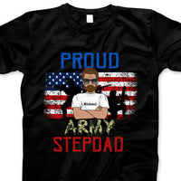 Proud Army Stepdad American Flag Step Dad Gifts Personalized Gifts For Stepdad Stepfather Bonus Dad Shirt