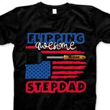 Flipping Awesome Stepdad Funny Personalized Father's Day Gift For Stepdad Grill Lovers Stepdad Shirt