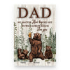 (Up to 4 Kids) Papa Bear We Will Always Reach For You Personalized Father's Day Gift For Dad Stepdad Canvas Poster Framed