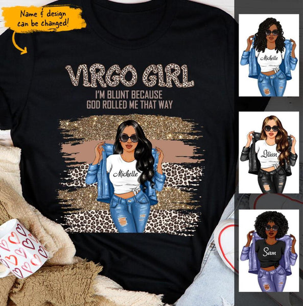 Virgo Girl Personalized September Birthday Gift For Her Custom Birthday Gift Customized August Birthday Shirt Dreameris