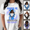 Aquarius Girl Zodiac Personalized January Birthday Gift For Her February Birthday Black Queen Custom January February Birthday Shirt