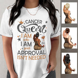 Zodiac Cancer Personalized July Birthday Gift For Her Custom Birthday Gift Black Queen Customized June Birthday T-Shirt Hoodie Dreameris