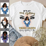 (Custom Birthyear) Virgo Queen Personalized September Birthday Gift For Her Custom Birthday Gift Black Queen Customized August Birthday T-Shirt Hoodie Dreameris