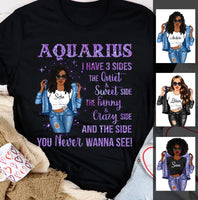 Zodiac Aquarius Personalized February Birthday Gift For Her Custom Birthday Gift Customized January Birthday T-Shirt Hoodie Dreameris