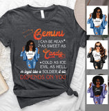 Gemini Personalized June Birthday Gift For Her Custom Birthday Gift Black Queen Customized May Birthday T-Shirt Hoodie Dreameris