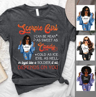 Scorpio Personalized October Birthday Gift For Her Custom Birthday Gift Black Queen Customized November Birthday T-Shirt Hoodie Dreameris