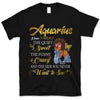 Aquarius I Have 3 Sides Personalized January Birthday Gift For Her Custom Birthday Gift Black Queen Customized February Birthday T-Shirt Hoodie Dreameris