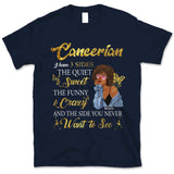 Cancerian I Have 3 Sides Personalized July Birthday Gift For Her Custom Birthday Gift Black Queen Customized June Birthday T-Shirt Hoodie Dreameris