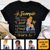 Scorpio I Have 3 Sides Personalized November Birthday Gift For Her Custom Birthday Gift Black Queen Customized October Birthday T-Shirt Hoodie Dreameris
